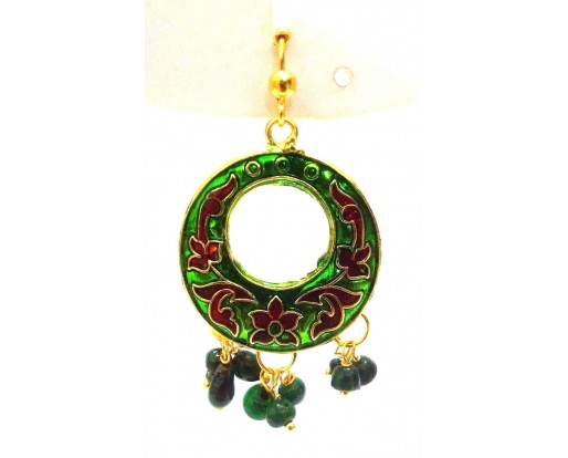 Meenakari Minakari Enamel Jhumka Jhumki Handmade Earrings Jewelry Drop Long AE73
